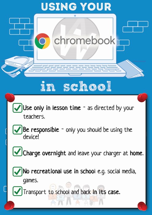 Chromebook rules poster