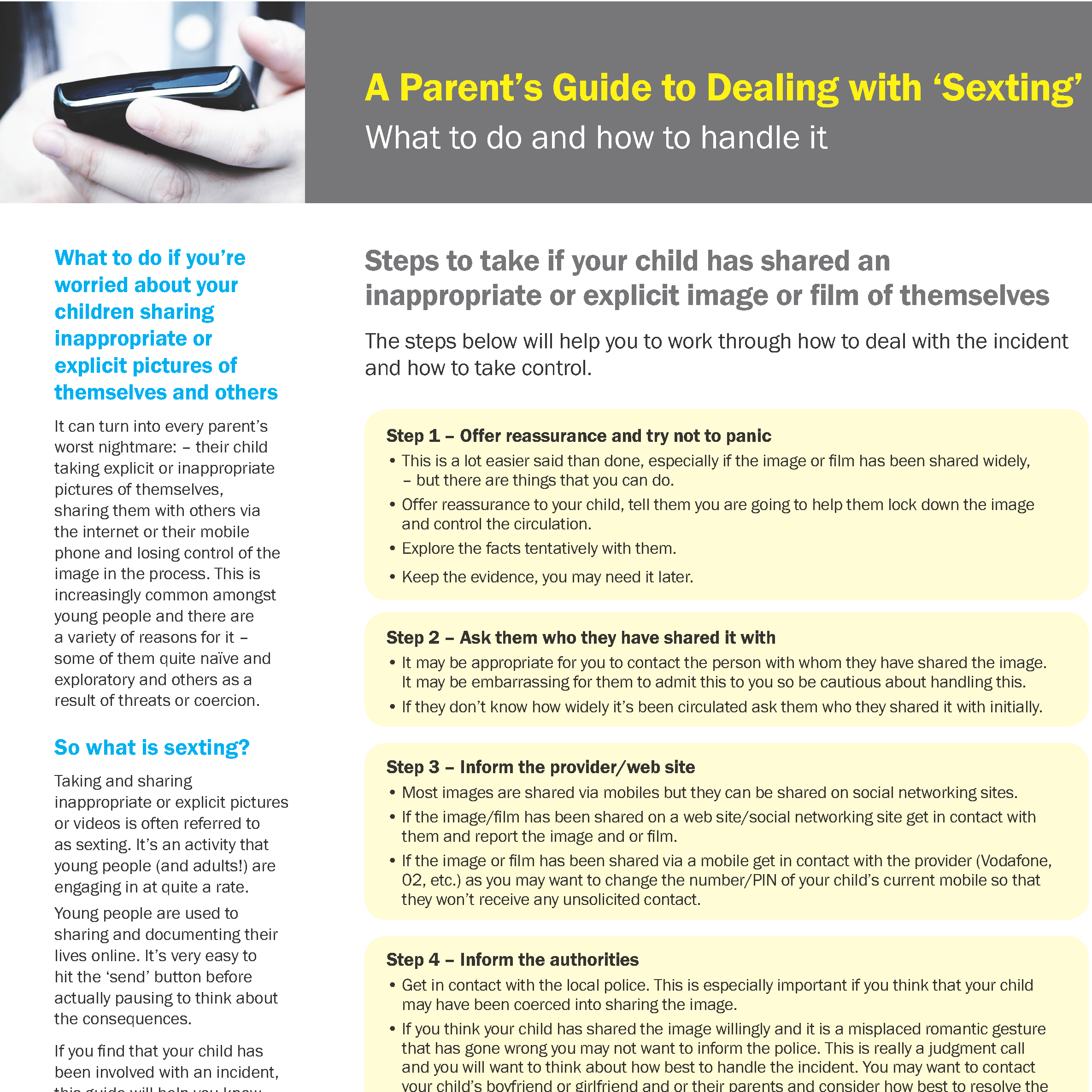 A Parents Guide to Dealing with Sexting 26SEP13 Page 1